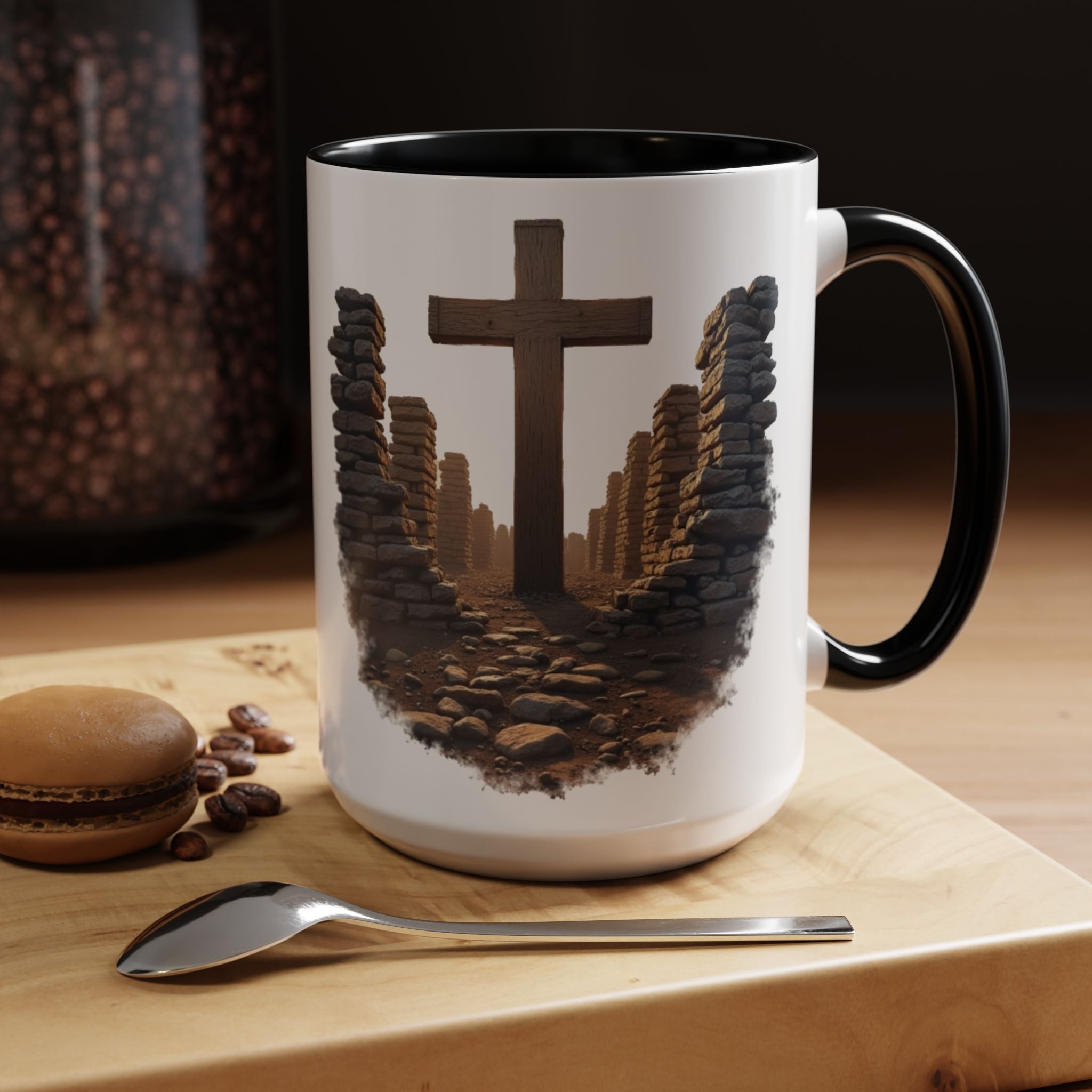 Coffee Mug - Glory in the Ruins Colorful 15 oz Ceramic Cup