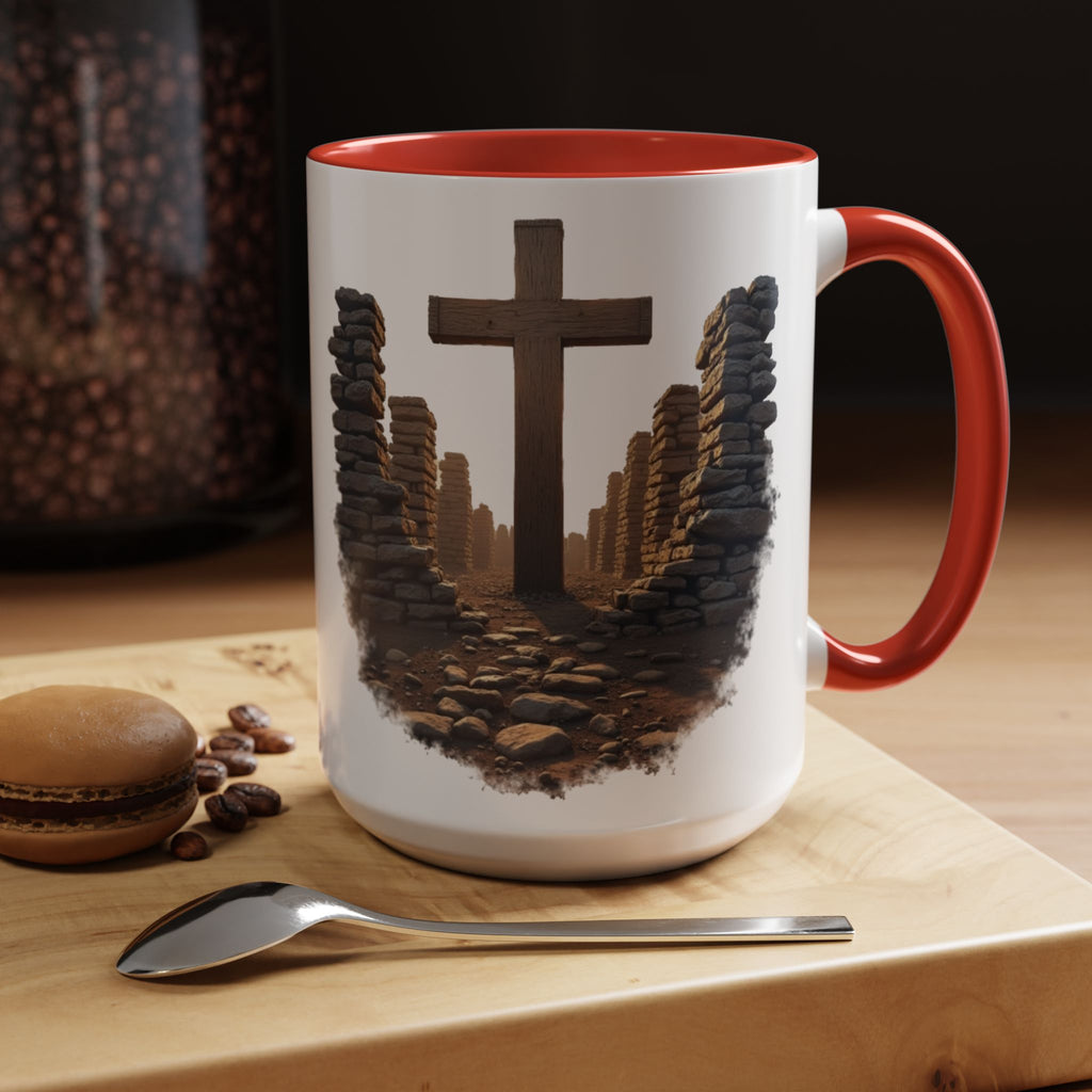 Coffee Mug - Glory in the Ruins Colorful 15 oz Ceramic Cup