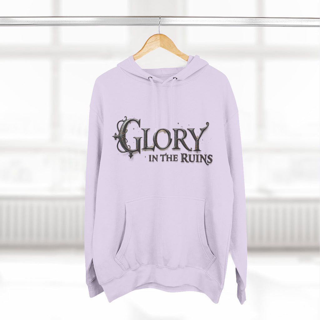 Glory in the Ruins - Three-Panel Fleece Hoodie - Glory in the Ruins Graphic Streetwear Style