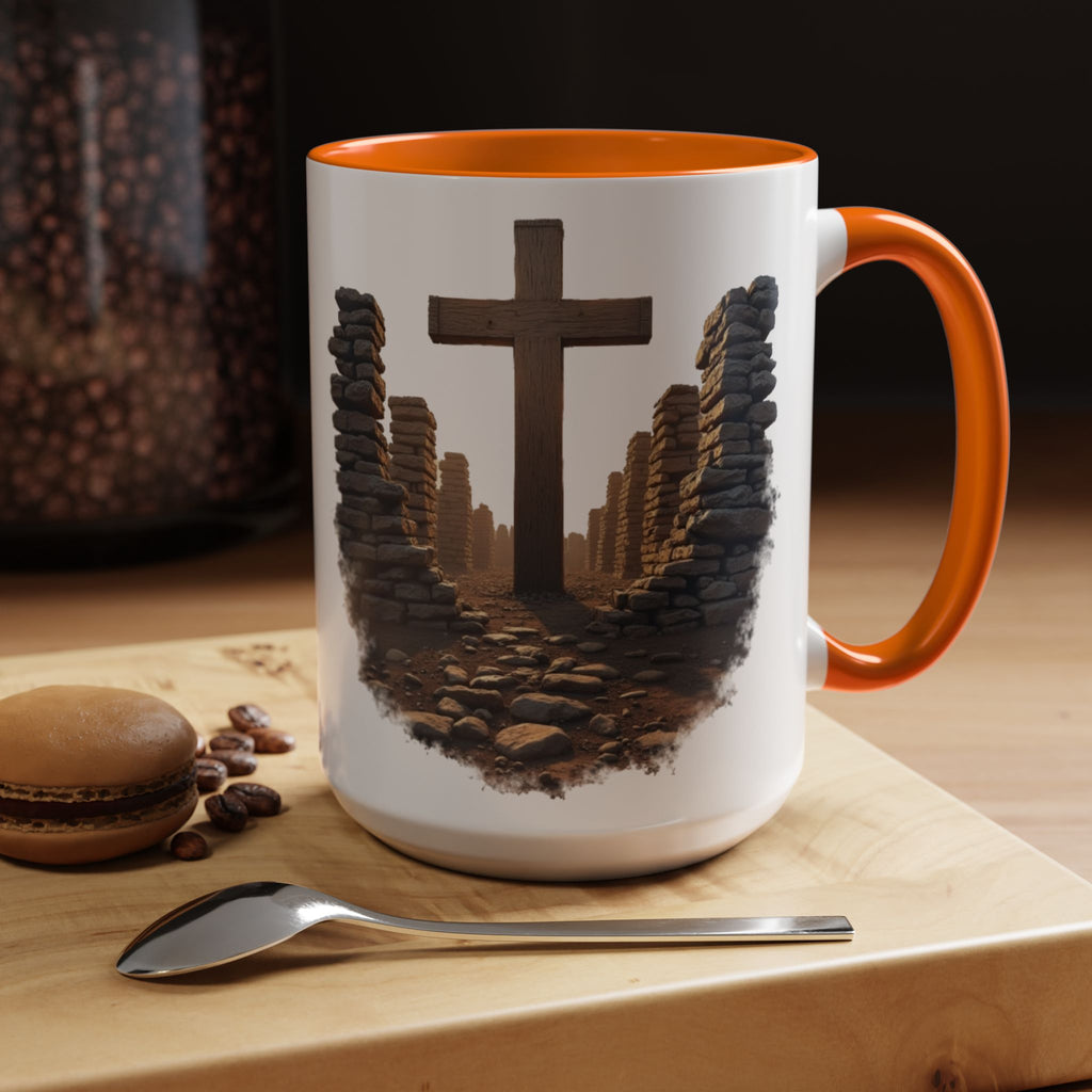 Coffee Mug - Glory in the Ruins Colorful 15 oz Ceramic Cup