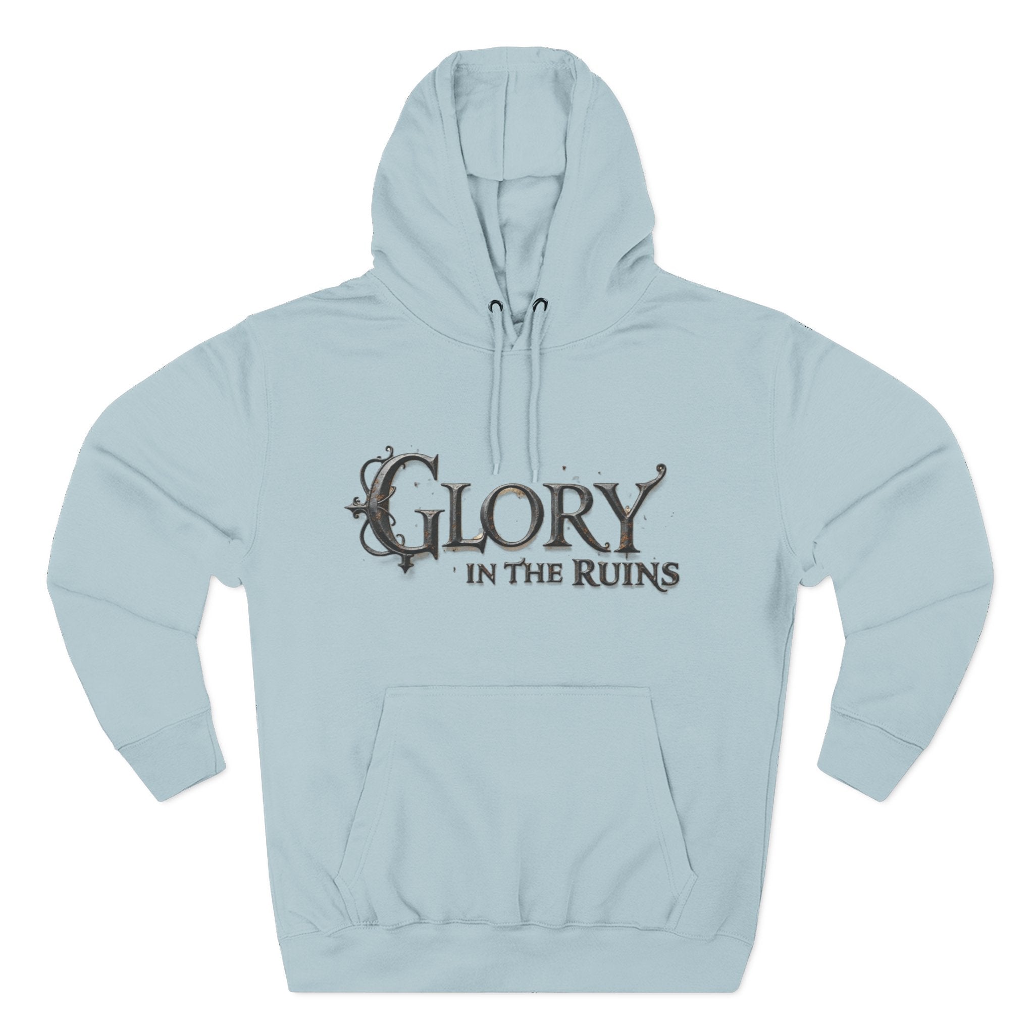 Glory in the Ruins - Three-Panel Fleece Hoodie - Glory in the Ruins Graphic Streetwear Style