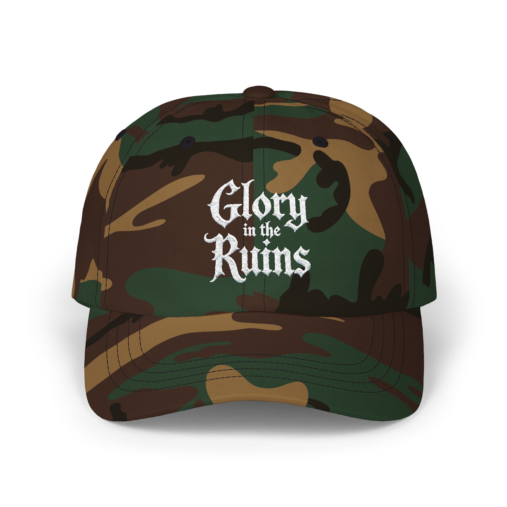 "Glory in the Ruins" Embroidered Vintage Hat