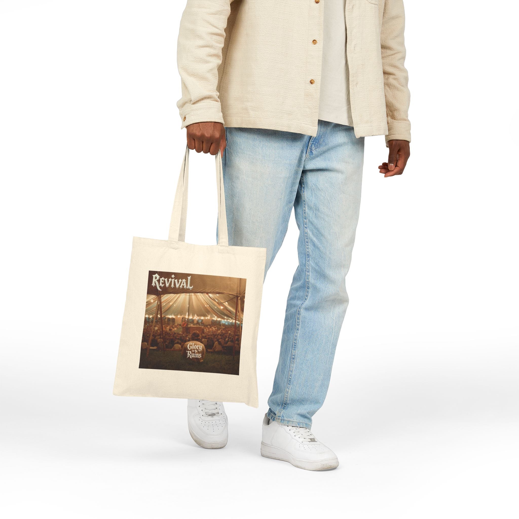Revival Cotton Canvas Tote Bag - Glory In The Ruins
