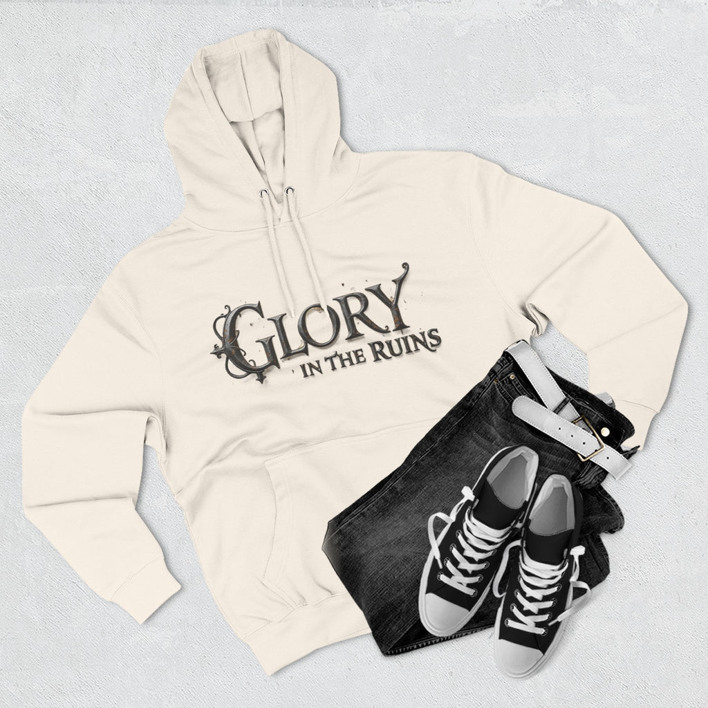 Glory in the Ruins - Three-Panel Fleece Hoodie - Glory in the Ruins Graphic Streetwear Style