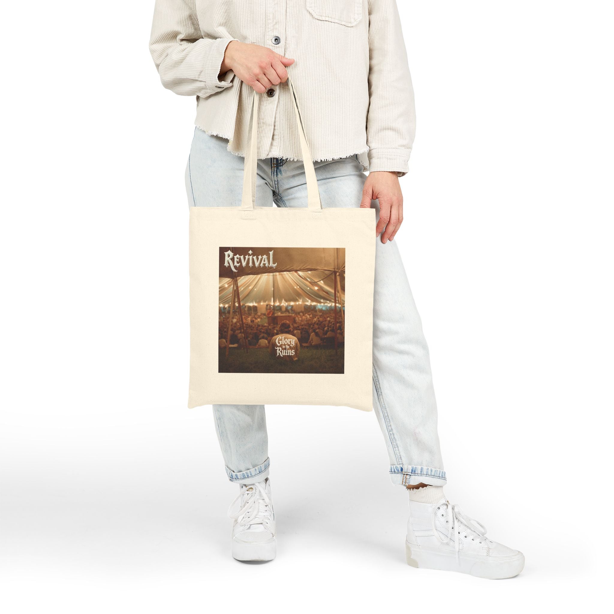 Revival Cotton Canvas Tote Bag - Glory In The Ruins