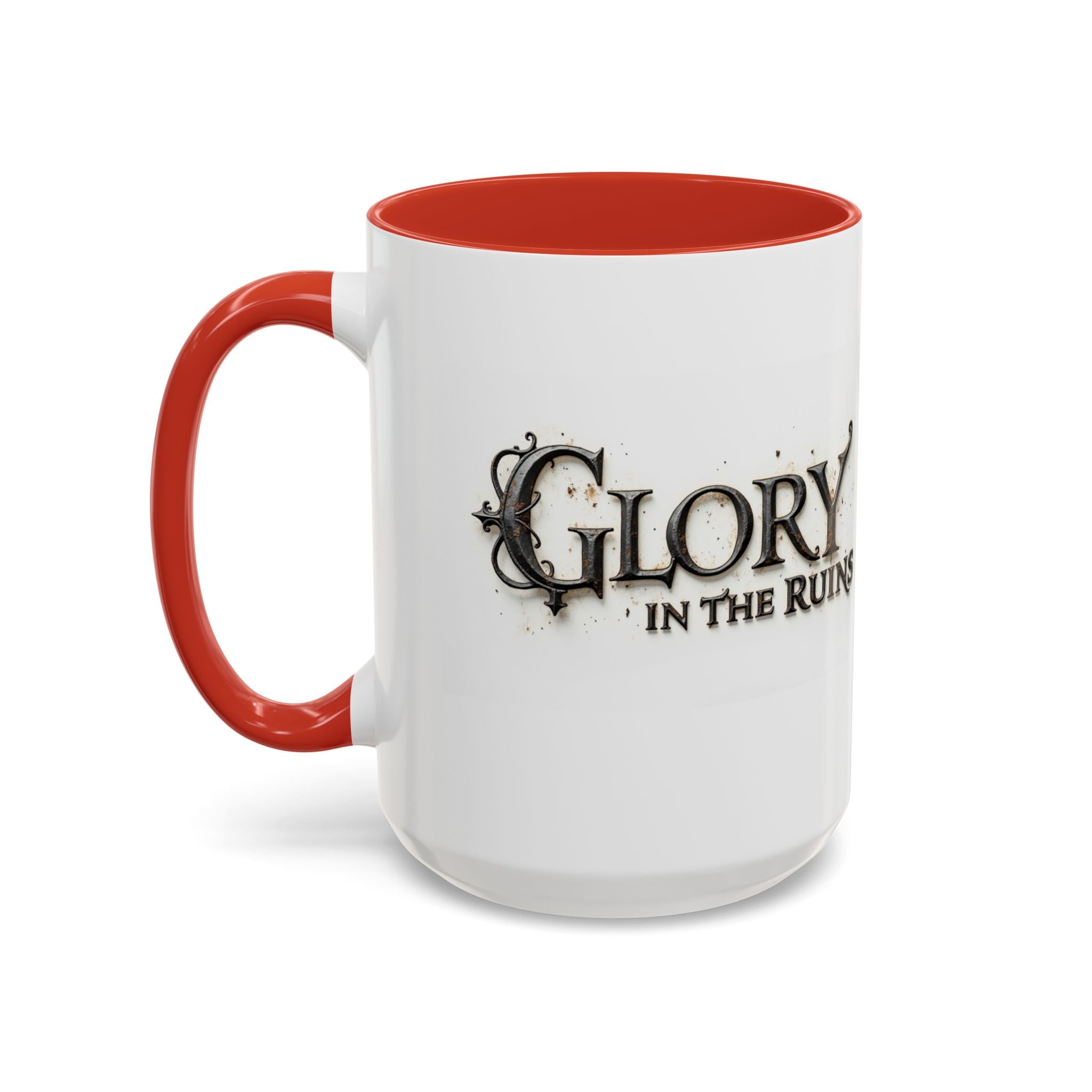 FIRE - Glory In The Ruins Coffee Mug - Vintage Festival Drinkware, Perfect for Gathering, Celebrations, Gift for Music Lovers, Home Decor