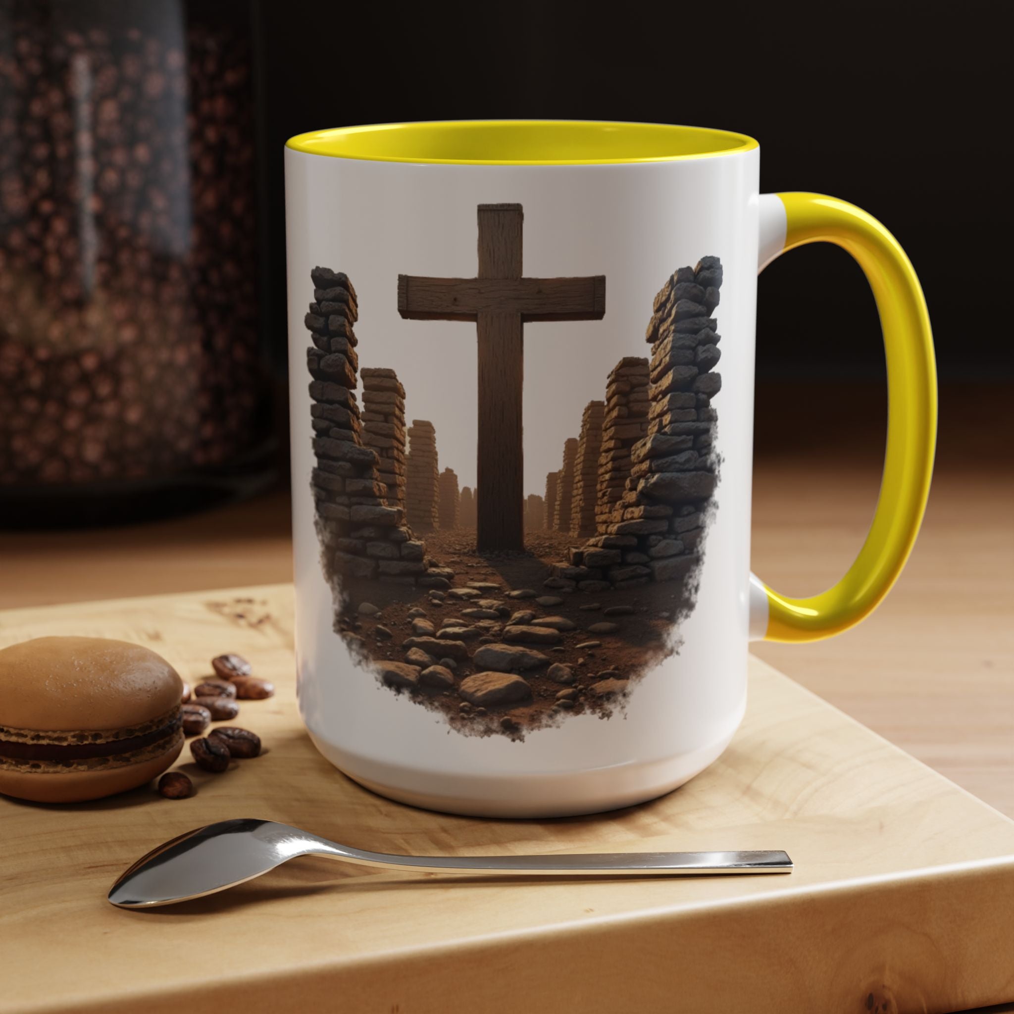 Coffee Mug - Glory in the Ruins Colorful 15 oz Ceramic Cup